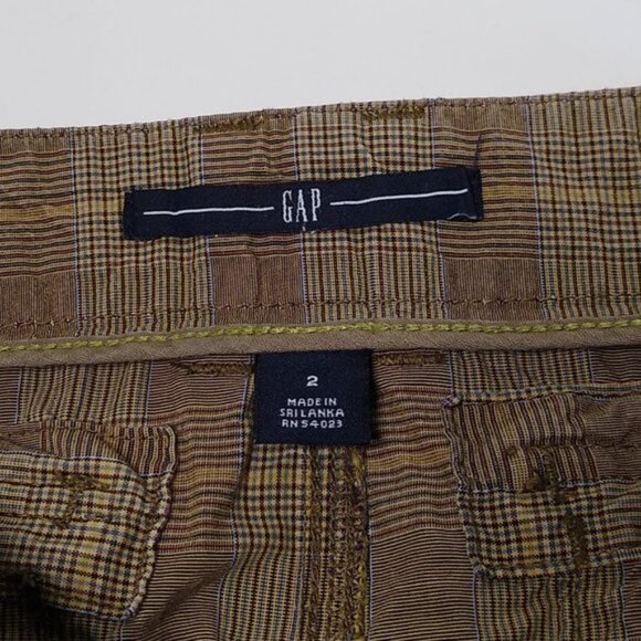 Gap Plaid Four Pockets Knit 90s Retro Casual Button Zip Mini Skirt Size 2 - Picture 4 of 8